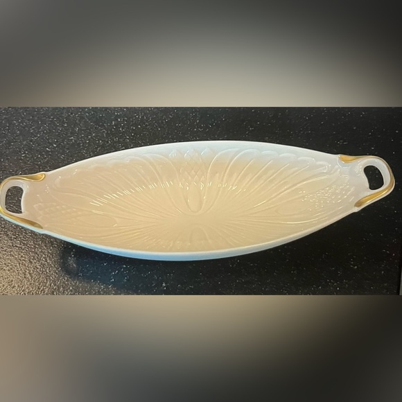 LENOX Relish Dish “Monaco” Collection Ivory Porcelain Oval 24k Gold Trim U.S.A. - Picture 6 of 11
